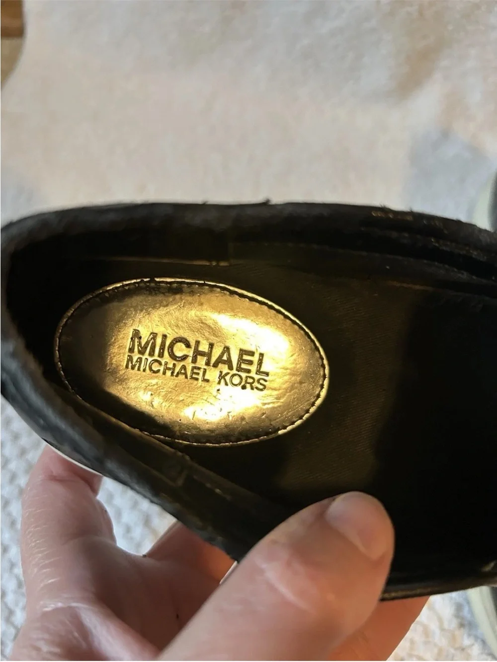 Michael Kors Black Slip-On Perforated Logo Sneakers